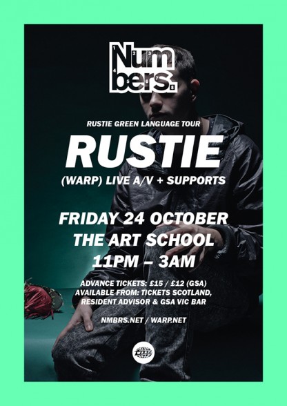 Rustie Green Language Tour Glasgow Art School Numbers