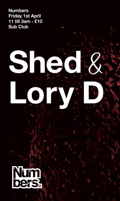 Fri 1 Apr 2011: Numbers present SHED & LORY D