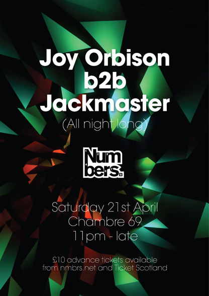 Sat 21 Apr 2012: Joy Orbison & Jackmaster